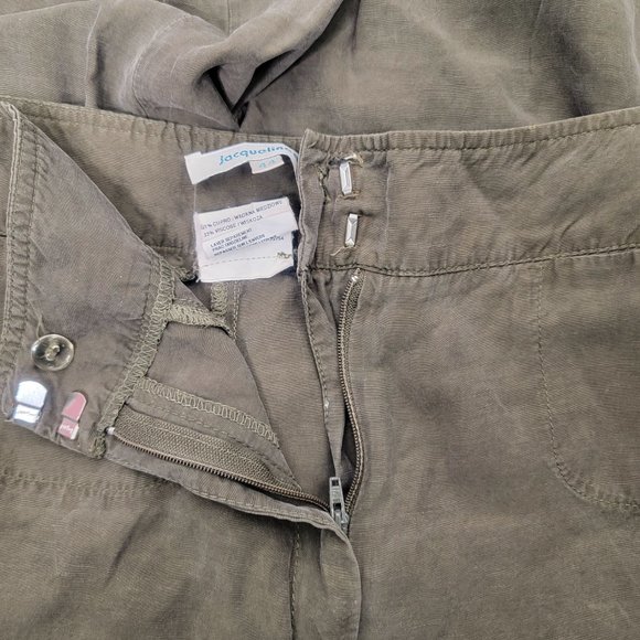 Jacqueline Riu Brown Cargo Pant Capris - Picture 4 of 5